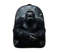 ERSTSNCK Fluorescent Lion Laptop Backpack for Travel Work, 16In Cute Bookbag, Computer Backpack, Casual Daypack, Angry Gorilla, 40x28x16cm