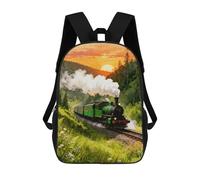 ERSTSNCK Forest Steam Car Laptop Backpack for Travel Work Cute Bookbag Computer Backpack Casual Daypack