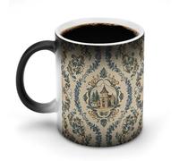 ERSTSNCK French Country Style Color Changing Mug 11 Oz Heat Changing Coffee Mugs Funny Magic Cup Heat Sensitive Ceramics Mug Novelty Coffee Cups Personalized Customized Gift Idea for Men & Women