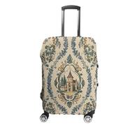 ERSTSNCK French Country Style Luggage Suitcase Covers Elastic Washable Cute Luggage Protector Travel Suitcase Protective Cover For Adult (Fit 19-32 Inch Luggages), white, XL, French Country Style