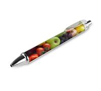 ERSTSNCK Fresh Fruits And Vegetables Black Ballpoint Pens Fine Point (0.5mm) Black Ink Pen Retractable Ball Point Pens with Comfortable Full Grip for Journaling, And Office Writing Ideal 1 PCS