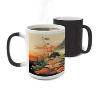 ERSTSNCK Frog on Mountain Color Changing Mug Heat Changing Coffee Mug Funny Magic Cup Heat Sensitive Travel Mugs Novelty Coffee Cups Personalized Customized Gift for Men Women 11 Oz