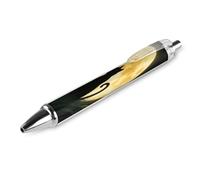 ERSTSNCK Full Moon Cat Sit In Grass Field Black Ballpoint Pens Fine Point (0.5mm) Black Ink Pen Retractable Ball Point Pens with Comfortable Full Grip for Journaling, And Office Writing Ideal 1 PCS