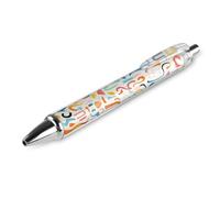 ERSTSNCK Fun Colorful Patterns Black Ballpoint Pens Fine Point (0.5mm) Black Ink Pen Retractable Ball Point Pens with Comfortable Full Grip for Journaling, And Office Writing Ideal 1 PCS