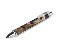ERSTSNCK Funny Golden Retriever Black Ballpoint Pens Fine Point (0.5mm) Black Ink Pen Retractable Ball Point Pens with Comfortable Full Grip for Journaling, And Office Writing Ideal 1 PCS