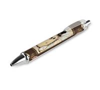 ERSTSNCK Funny Hedgehog Black Ballpoint Pens Fine Point (0.5mm) Black Ink Pen Retractable Ball Point Pens with Comfortable Full Grip for Journaling, And Office Writing Ideal 1 PCS