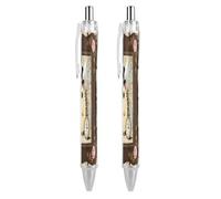 ERSTSNCK Funny Hedgehog Black Ballpoint Pens Fine Point (0.5mm) Black Ink Pen Retractable Ball Point Pens with Comfortable Full Grip for Journaling, And Office Writing Ideal 2 PCS