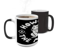 ERSTSNCK Funny Wolf Color Changing Mug Heat Changing Coffee Mug Funny Magic Cup Heat Sensitive Travel Mugs Novelty Coffee Cups Personalized Customized Gift for Men Women 11 Oz