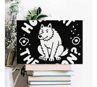 ERSTSNCK Funny Wolf Wall Decor For Living Room Large Canvas Wall Art For Bedroom Modern Office Pictures Wall Artwork Landscape Paintings Canvas Art Prints Home Decorations 24x16inch(60x40cm)