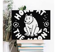 ERSTSNCK Funny Wolf Wall Decor For Living Room Large Canvas Wall Art For Bedroom Modern Office Pictures Wall Artwork Landscape Paintings Canvas Art Prints Home Decorations 16x12inch(40x30cm)