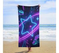 ERSTSNCK Galaxy Space Beach Towel Oversized 31" X 63" Absorbent Towels Quick Dry Pool Towel Lightweight Bath Towels Sandproof Beach Blanket for Gym Swimming Sports Travel Gifts