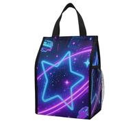 ERSTSNCK Galaxy Space Insulated Lunch Bag Leakproof Insulated Cooler Bags Reusable Cooler Tote Foldable Lunchbox for Adult Women Men for Work Travel Picnic