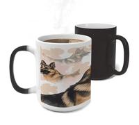ERSTSNCK German Shepherd Dog Lovers Color Changing Mug Heat Changing Coffee Mug Funny Magic Cup Heat Sensitive Travel Mugs Novelty Coffee Cups Personalized Customized Gift for Men Women 11 Oz