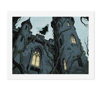 ERSTSNCK Ghost Castle Paint by Numbers for Adults Beginner 30x40cm DIY Painting Kit with HD Canvas & Acrylic Paints, Complete Crafts Set for Home Decor, Gifts, Stress Relief