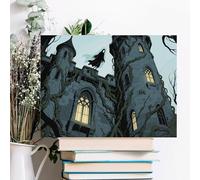 ERSTSNCK Ghost Castle Wall Decor For Living Room Large Canvas Wall Art For Bedroom Modern Office Pictures Wall Artwork Landscape Paintings Canvas Art Prints Home Decorations 16x12inch(40x30cm)