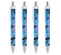 ERSTSNCK Giant Flying Mechanical Bird Black Ballpoint Pens Fine Point (0.5mm) Black Ink Pen Retractable Ball Point Pens with Comfortable Full Grip for Journaling, And Office Writing Ideal 4 PCS