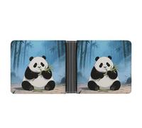 ERSTSNCK Giant Panda Wallet for Men Bifold Rfid Blocking Slim Money Clip Front Pocket Wallet Card Holder