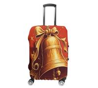 ERSTSNCK Golden Bell Luggage Suitcase Covers Elastic Washable Cute Luggage Protector Travel Suitcase Protective Cover For Adult (Fit 19-32 Inch Luggages) X-Large, white, L, Golden Bell