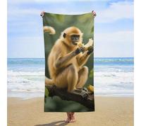 ERSTSNCK Golden Monkey Beach Towel Oversized 31" X 63" Absorbent Towels Quick Dry Pool Towel Lightweight Bath Towels Sandproof Beach Blanket for Gym Swimming Sports Travel Gifts