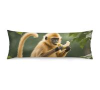 ERSTSNCK Golden Monkey Body Pillow Pillowcase 20"x54" Lumbar Throw Pillow Covers with Hidden Zipper Breathable & Cozy Full Long Bodypillow Case Cover for Sleeping Bedroom Couch Sofa Decor