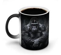 ERSTSNCK Gorilla on The Ground Color Changing Mug 11 Oz Heat Changing Coffee Mugs Funny Magic Cup Heat Sensitive Ceramics Mug Novelty Coffee Cups Personalized Customized Gift Idea for Men & Women