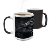 ERSTSNCK Gorilla on The Ground Color Changing Mug Heat Changing Coffee Mug Funny Magic Cup Heat Sensitive Travel Mugs Novelty Coffee Cups Personalized Customized Gift for Men Women 11 Oz