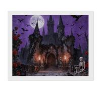 ERSTSNCK Gothic Castle Night Diamond Painting Kits for Adults 16"x20" 5D Diamond Art Kits for Beginners DIY Full Drill Round Diamonds Gem Art Crafts Painting for Home Wall Decor