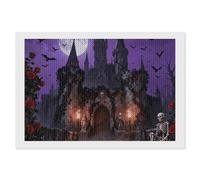 ERSTSNCK Gothic Castle Night Diamond Painting Kits for Adults 8"x12" 5D Diamond Art Kits for Beginners DIY Full Drill Round Diamonds Gem Art Crafts Painting for Home Wall Decor