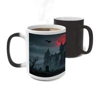 ERSTSNCK Gothic Ruin Castle Color Changing Mug Heat Changing Coffee Mug Funny Magic Cup Heat Sensitive Travel Mugs Novelty Coffee Cups Personalized Customized Gift for Men Women 11 Oz