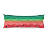ERSTSNCK Gradient Watermelon Body Pillow Pillowcase 20"x54" Lumbar Throw Pillow Covers with Hidden Zipper Breathable & Cozy Full Long Bodypillow Case Cover for Sleeping Bedroom Couch Sofa Decor