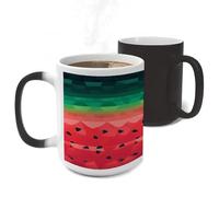 ERSTSNCK Gradient Watermelon Color Changing Mug Heat Changing Coffee Mug Funny Magic Cup Heat Sensitive Travel Mugs Novelty Coffee Cups Personalized Customized Gift for Men Women 11 Oz