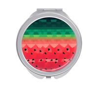 ERSTSNCK Gradient Watermelon Compact Mirror for Purse, Double-Sided 1x/2x Magnifying Metal Pocket Makeup Mirrors, Folding Mini Vanity Mirror, Handheld Round Travel Cosmetic Mirrors for Women