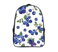 ERSTSNCK Gradient Watermelon Laptop Backpack for Travel Work, 16In Cute Bookbag, Computer Backpack, Casual Daypack, Blueberries With Leaves, 40x28x16cm