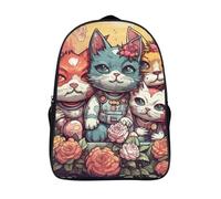 ERSTSNCK Gradient Watermelon Laptop Backpack for Travel Work, 16In Cute Bookbag, Computer Backpack, Casual Daypack, Floral Punk Style, 40x28x16cm
