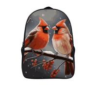 ERSTSNCK Gradient Watermelon Laptop Backpack for Travel Work, 16In Cute Bookbag, Computer Backpack, Casual Daypack, Cute Cardinal Birds, 40x28x16cm