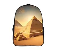ERSTSNCK Gradient Watermelon Laptop Backpack for Travel Work, 16In Cute Bookbag, Computer Backpack, Casual Daypack, Egyptian Pyramid in Desert, 40x28x16cm