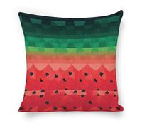ERSTSNCK Gradient Watermelon Pillow Covers 18"x18" Linen Throw Pillow Covers - Double Sided Decorative Square Cushion Cases for Sofa, Bed, Chair (No Insert Included)