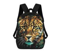 ERSTSNCK Green Eyed Leopard Painting Laptop Backpack for Travel Work Cute Bookbag Computer Backpack Casual Daypack