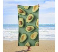 ERSTSNCK Green Pattern Beach Towel Oversized 31" X 63" Absorbent Towels Quick Dry Pool Towel Lightweight Bath Towels Sandproof Beach Blanket for Gym Swimming Sports Travel Gifts