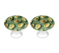 ERSTSNCK Green Pattern Cabinet Knobs, 2-Pack Silver Stainless Steel Drawer Pulls with Screws, Elegant Hardware for Dressers, Kitchen,Cabinets & Desks