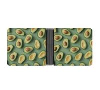 ERSTSNCK Green Pattern Wallet for Men Bifold Rfid Blocking Slim Money Clip Front Pocket Wallet Card Holder