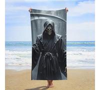 ERSTSNCK Grim Reaper Beach Towel Oversized 31" X 63" Absorbent Towels Quick Dry Pool Towel Lightweight Bath Towels Sandproof Beach Blanket for Gym Swimming Sports Travel Gifts