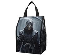 ERSTSNCK Grim Reaper Insulated Lunch Bag Leakproof Insulated Cooler Bags Reusable Cooler Tote Foldable Lunchbox for Adult Women Men for Work Travel Picnic