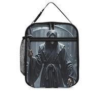 ERSTSNCK Grim Reaper Lunch Bag for Adults Reusable Insulated Lunchbox Leakproof Small Lunch Box Tote for Men & Women Portable Food Cooler Bag for Work, Office, Picnics