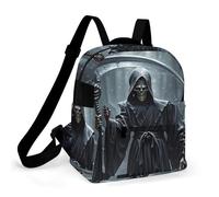 ERSTSNCK Grim Reaper Small Backpack for Women Mini Backpack Purse Travel Fashion Roomy Shoulder Handbag