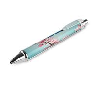 ERSTSNCK Groovy Butterfly And Flower Black Ballpoint Pens Fine Point (0.5mm) Black Ink Pen Retractable Ball Point Pens with Comfortable Full Grip for Journaling, And Office Writing Ideal 1 PCS