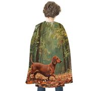 ERSTSNCK Halloween Cloak for Women Men Animal Pit Bull Christmas Cape Aldult Costumes Cape for Cosplay Party, Wiener Dog, One Size