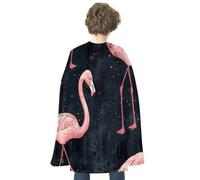 ERSTSNCK Halloween Cloak for Women Men Hand Drawn Pumpkin Christmas Cape Aldult Costumes Cape for Cosplay Party, Peach Flamingo Style, One Size