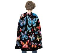 ERSTSNCK Halloween Cloak for Women Men Horror Skull Theme Cat Christmas Cape Aldult Costumes Cape for Cosplay Party, Zeeland Butterfly, One Size