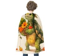 ERSTSNCK Halloween Cloak for Women Men Lighted Pumpkin Lantern Christmas Cape Aldult Costumes Cape for Cosplay Party, A Cartoon Turtle, One Size